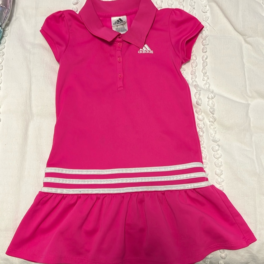 Adidas tennis dress, hot pink. Size 5t